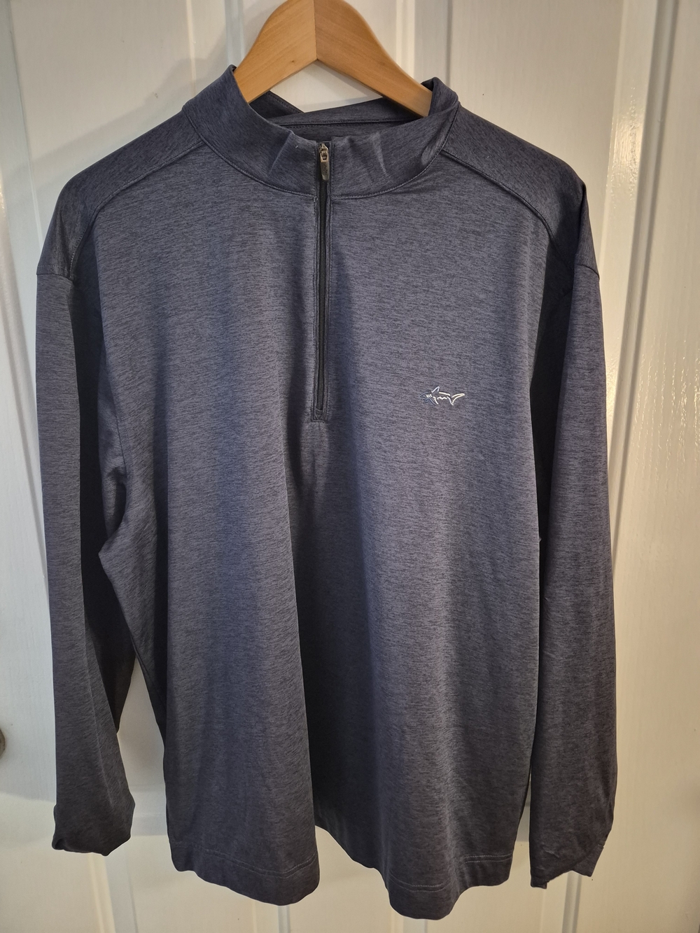 Greg Norman Collection Heather Navy Half-Zip Performance Pullover